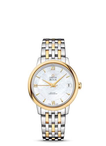 Omega De Ville Prestige Co-Axial 32.7 Stainless Steel / Yellow Gold / MOP / Bracelet